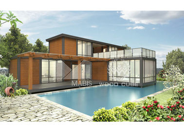 Ładne wzornictwo Prefabrykowane domy modułowe Konstrukcja stalowa ocynkowana 2 mieszkania piętrowe